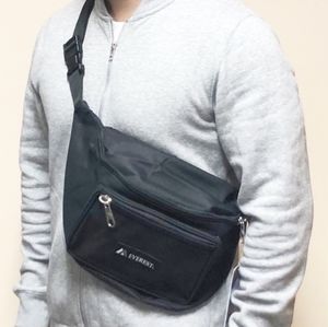 Brand NEW! XL Black Crossbody Bag/Waist Pack/Pouch For Everyday Use